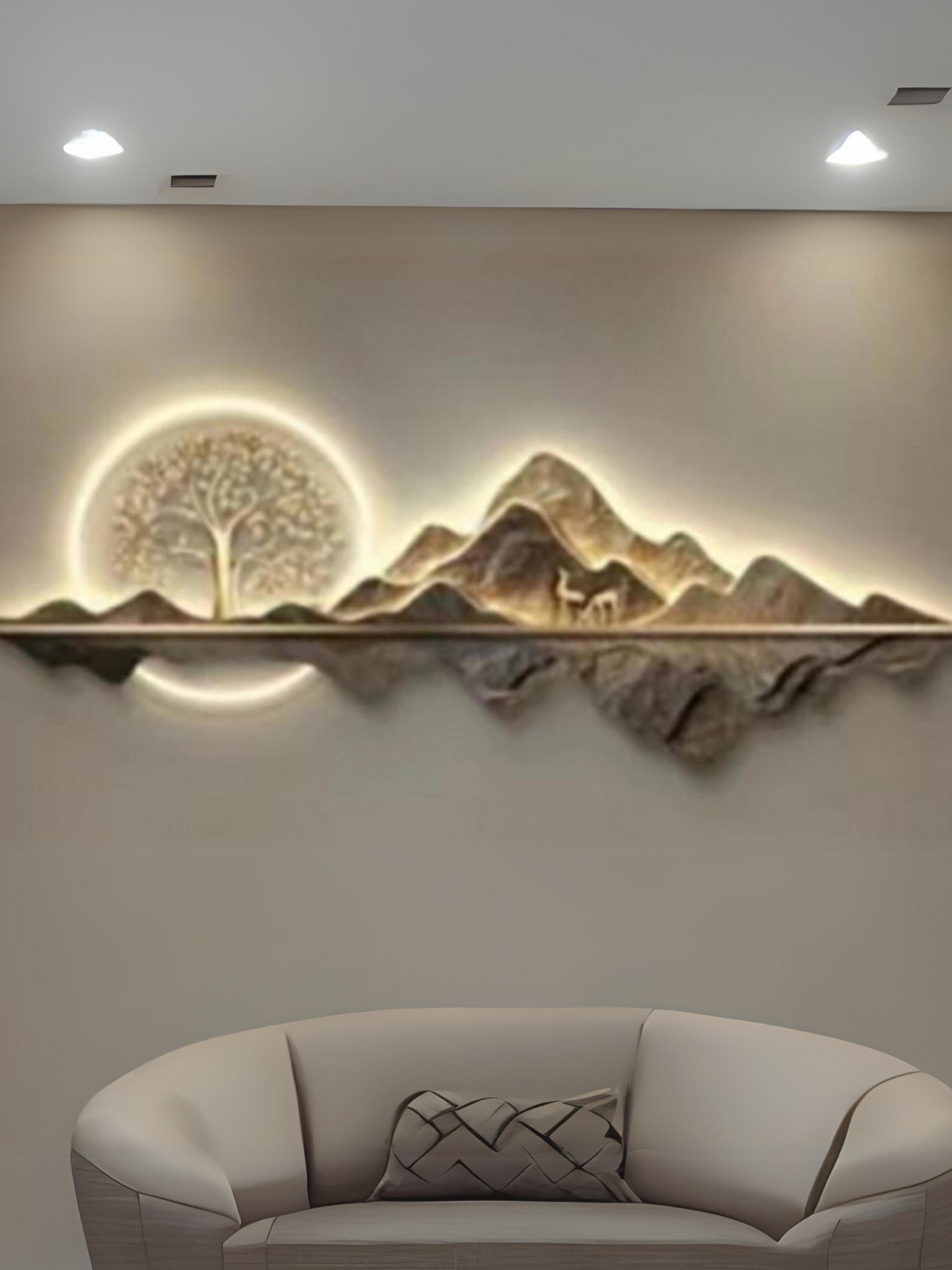 Custom Design LED Illuminated Wall Art Canvas Home Decor Luxury Wall Arts 3D LED Painting with LED Light