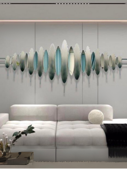 Sculptural Wave Metal Wall Art Panel