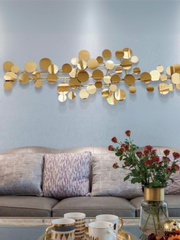 Gold Round Metal Wall Art