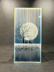 LED Painting Of Deer Moon For Living Room Bedroom Wall Decor Wall